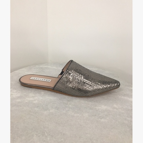 James Chan Shoes - NEW James Chan Tessa Pewter Pitone Leather